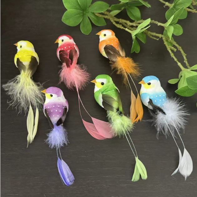 1pc Artificial Realistic Decorative Colourful Foam Feather Birds (3229L)