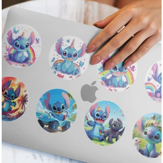 500pcs/roll Disney Movie Stitch Cartoon Sticker Waterproof DIY Graffiti Phone Laptop Luggage Guitar Notebook Stick(3232L - Image 7