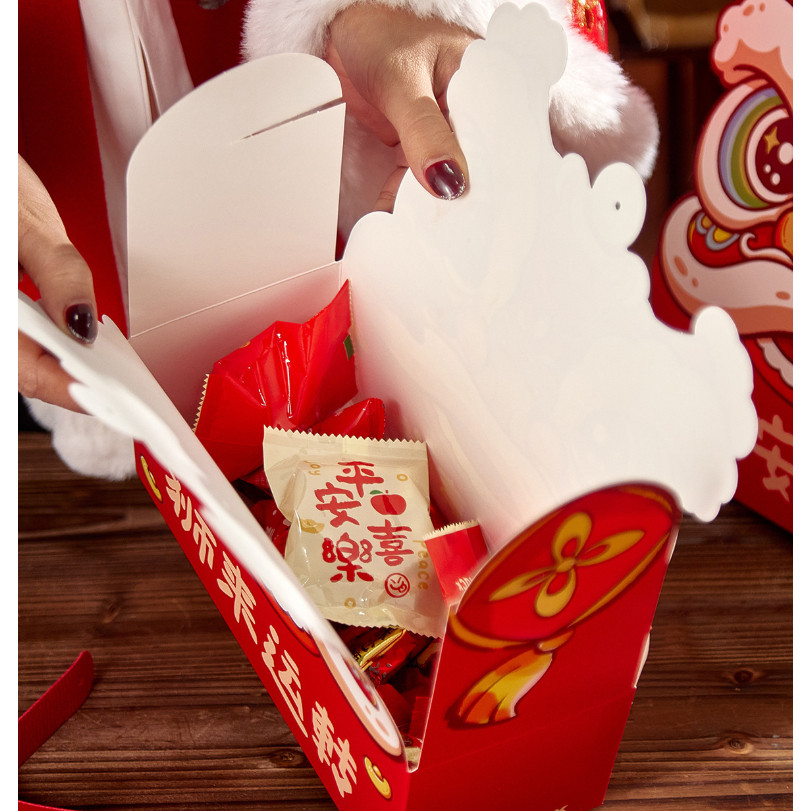 Chinese New Year–themed candy/gift packaging box designed in the shape of a lion dance (舞狮) head(4015L) - Image 9