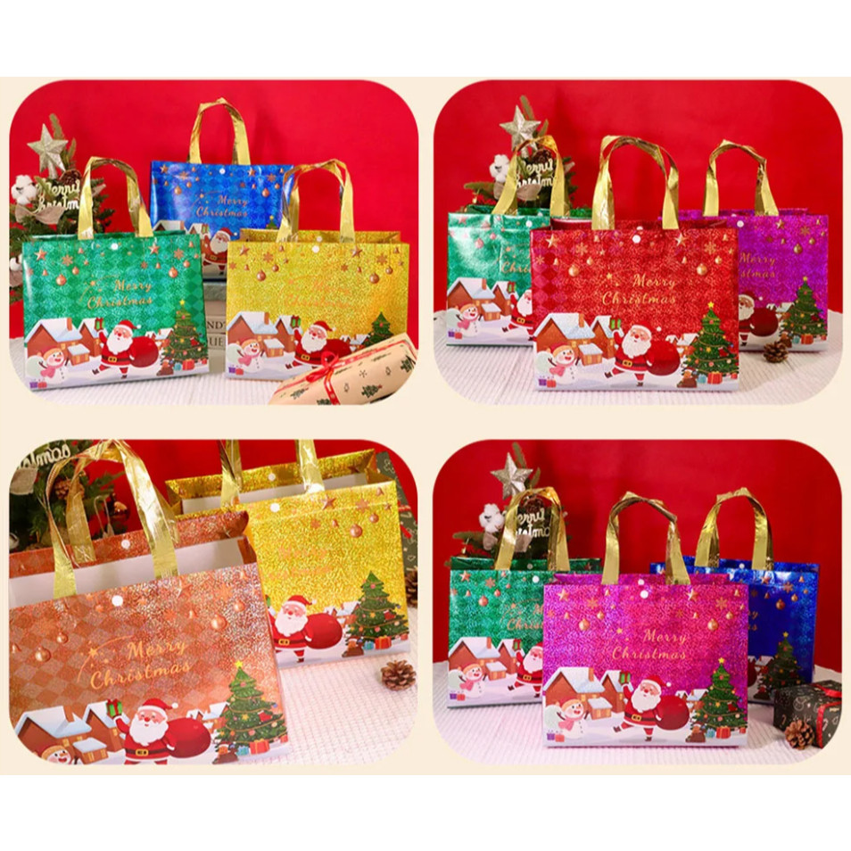 Christmas Pressed Non-woven Laminated Handheld Bags (4022L) - Image 8