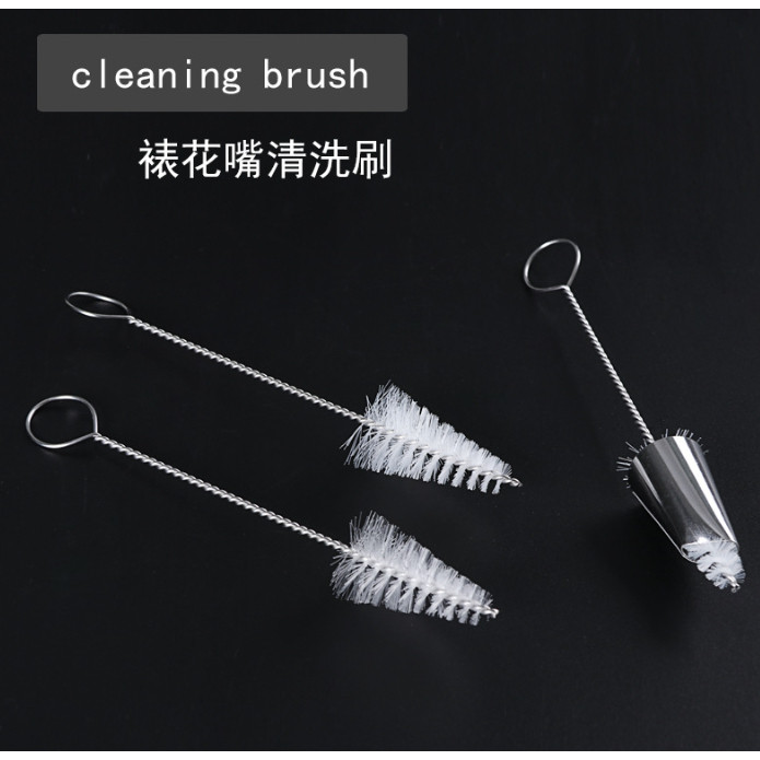 1Pc Household Nylon Spiral Brushes for Keyboards Jewelry Stainless Steel Feeding Bottle Cleaning Brush (2462L)
