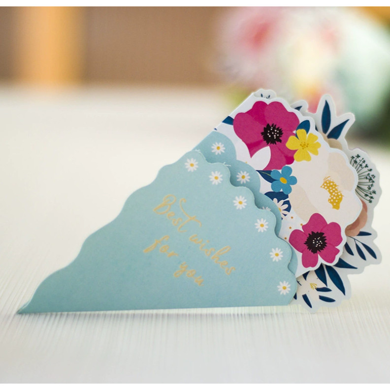 1pc Creative Festival Greeting Card Thank You Teacher Days Gratitude Blessing Card Gift Message Card花束鲜花贺卡(2404L) - Image 16