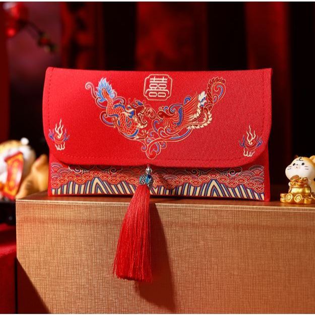 Chinese Wedding Red Envelopes with Pendant Spring Festival Red Pocket Lucky Money Hong Bao Card Envelope Wedding (3223L) - Image 8
