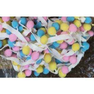 1yard Pom Pom Trim Ball Ribbon MINI Pearl Pompom Fringe Ribbon Sewing Lace Kintted Fabric Handmade 高弹毛球花边(1548L) - Image 11