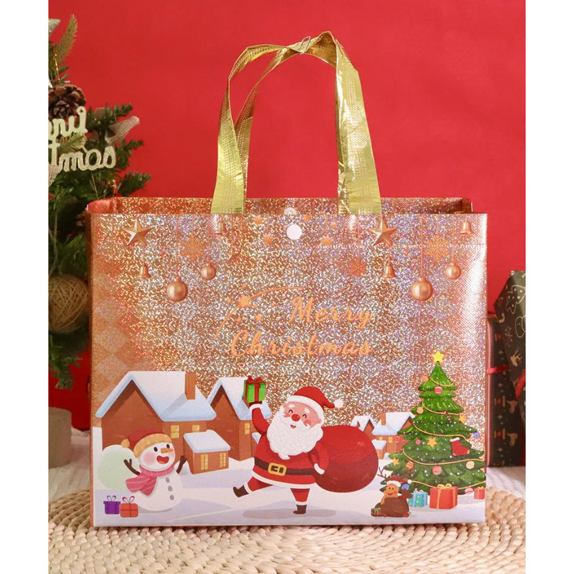 Christmas Pressed Non-woven Laminated Handheld Bags (4022L) - Image 12