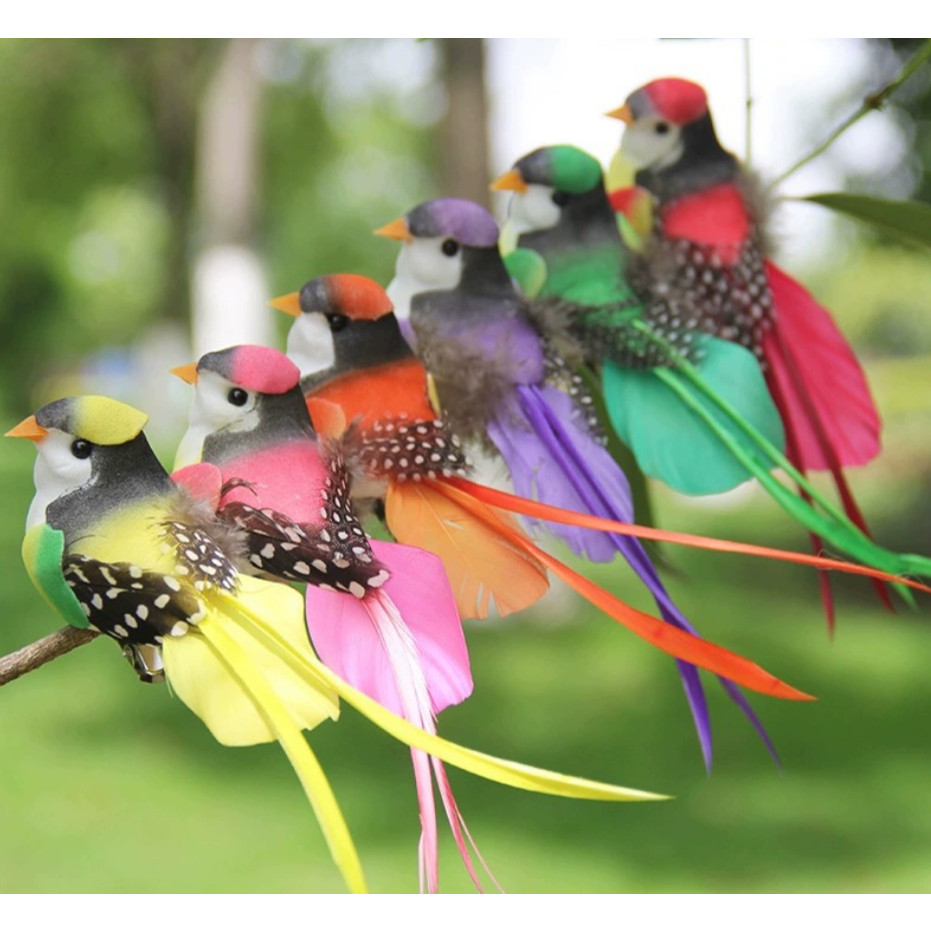 Simulation Birds Foam Artificial Bird Hanging Ornaments New year Christmas Tree Decorative Birds for Home Garden (4038L)