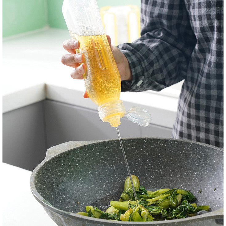 Seasoning Squeeze Sauce Bottle Suitable Kitchen with Flip Cover Squeeze Olive Edible Oil Dispenser (3171L) - Image 4