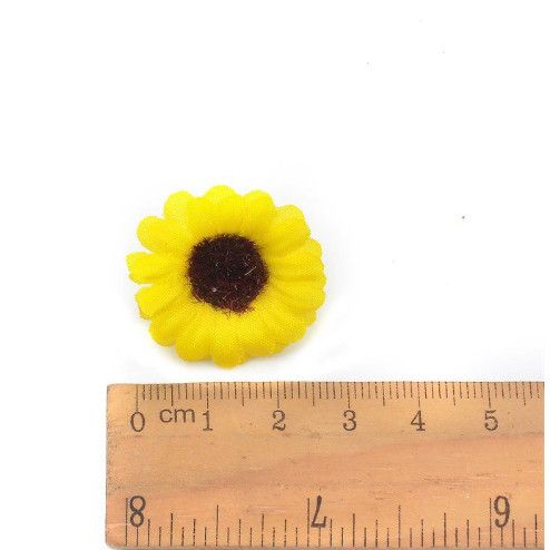 25pcs Lifelike Artificial Plastic Sunflower Heads Home Party Decorations Props (Yellow) (858L) - Image 5