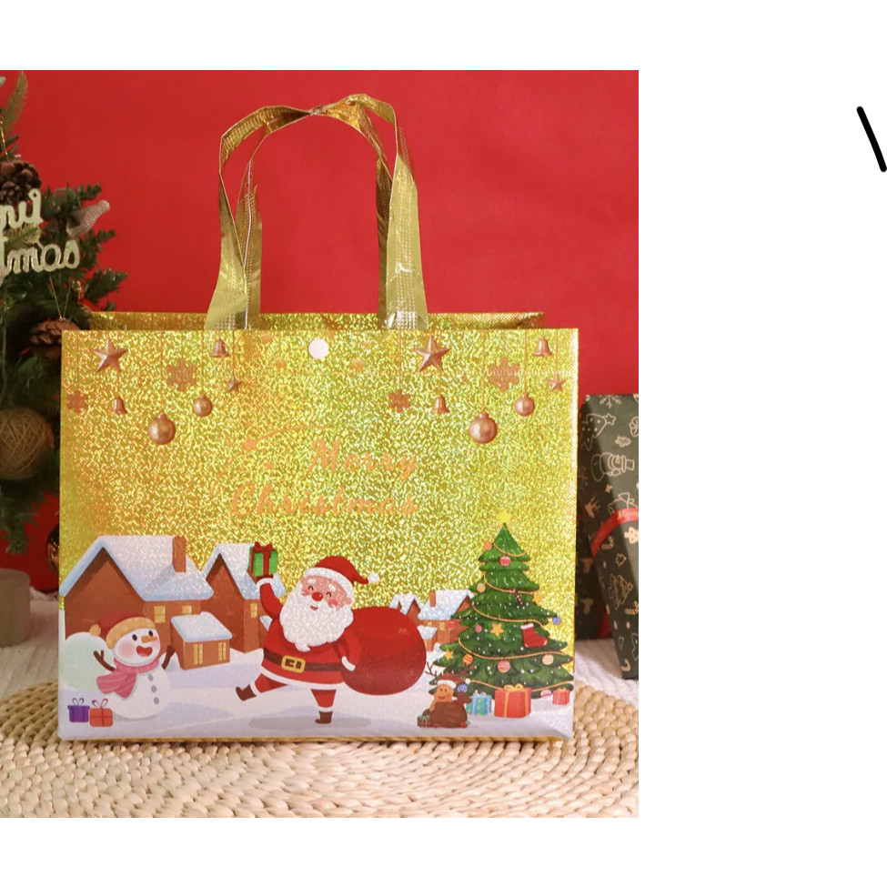 Christmas Pressed Non-woven Laminated Handheld Bags (4022L) - Image 13