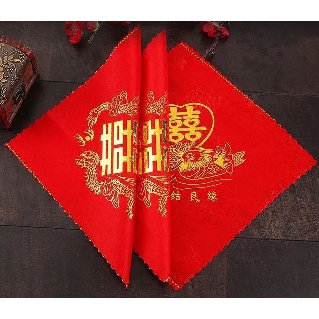 1pc Red Handkerchief Red Dragon for Chinese Wedding (3199L) - Image 2