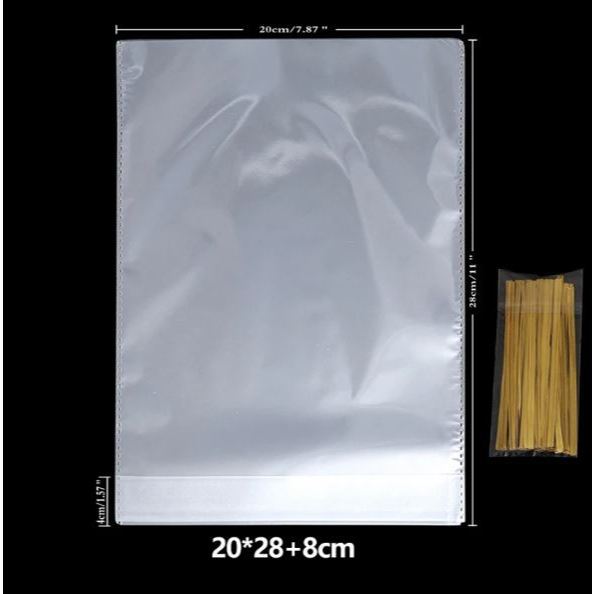 50pcs Transparent Pocket Candy Cookies Children's Day Party Snack Gift Bags Chocolate Plastic Bag OPP Popcorn Pack(3201L - Image 6