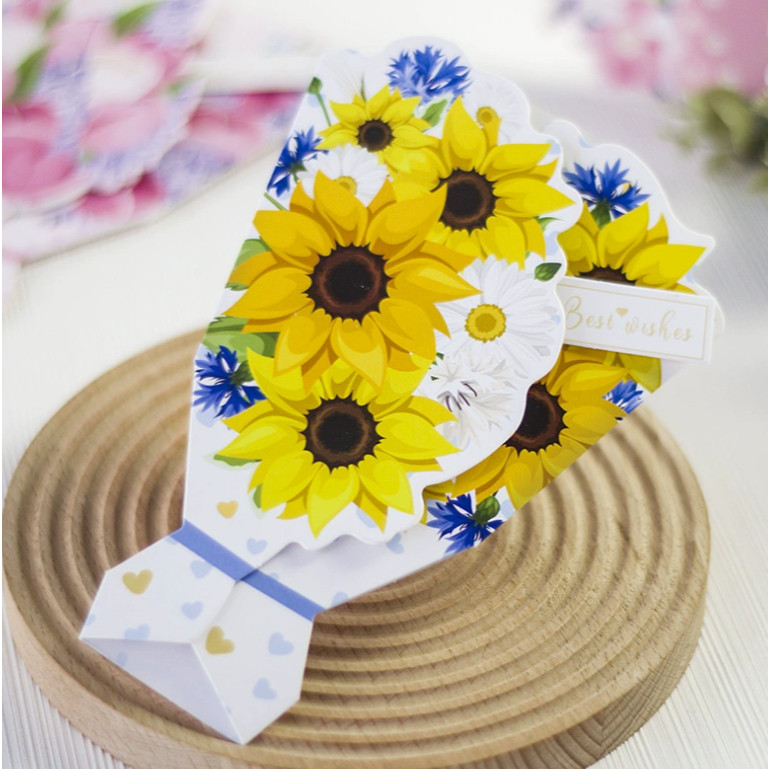 1pc Creative Festival Greeting Card Thank You Teacher Days Gratitude Blessing Card Gift Message Card花束鲜花贺卡(2404L) - Image 13