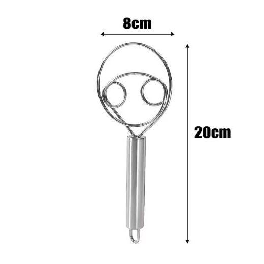 Danish Dough Bread Whisk Stainless Steel Handle Kitchen Baking Tools Pastry Manual Mixer Egg Beater Self Turning(3213L) - Image 5