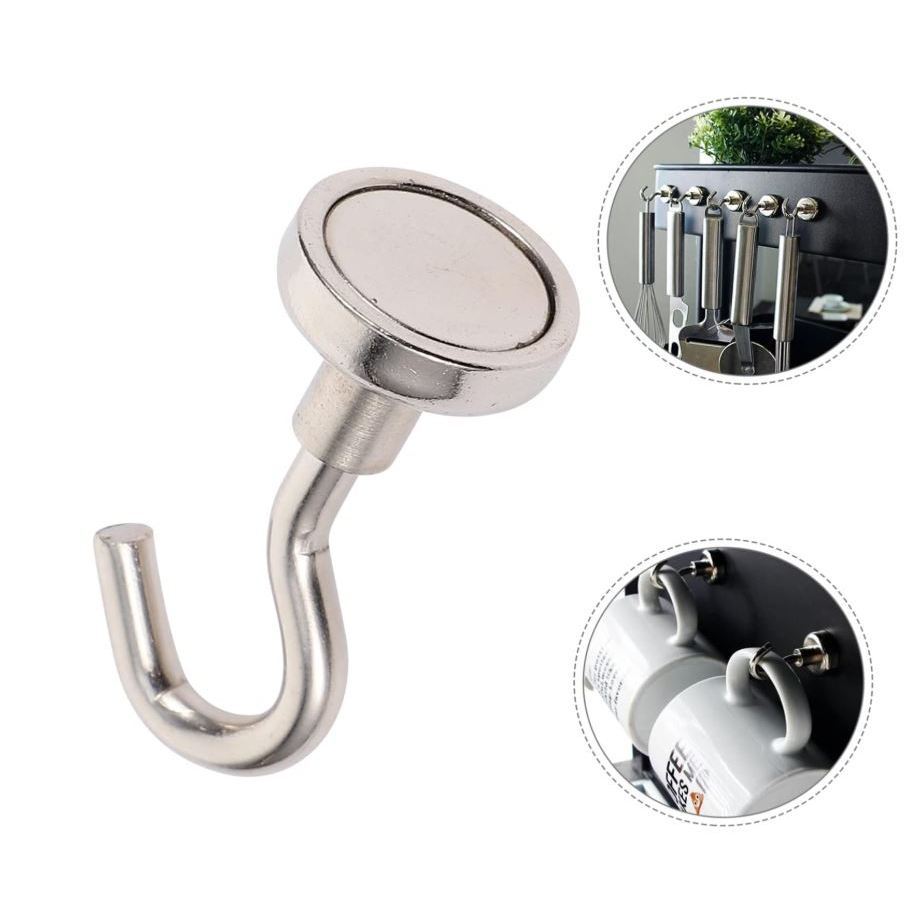 2pc Magnet Hook Wall Hanging Hooks Suction Cup Hook Swivel Hooks Cabinet Hooks Multi-Functional Hooks Door Hook (3214L)