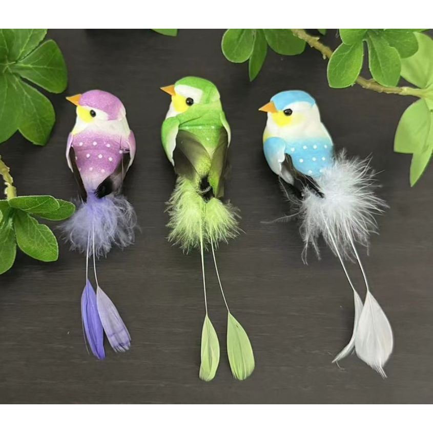 1pc Artificial Realistic Decorative Colourful Foam Feather Birds (3229L) - Image 4