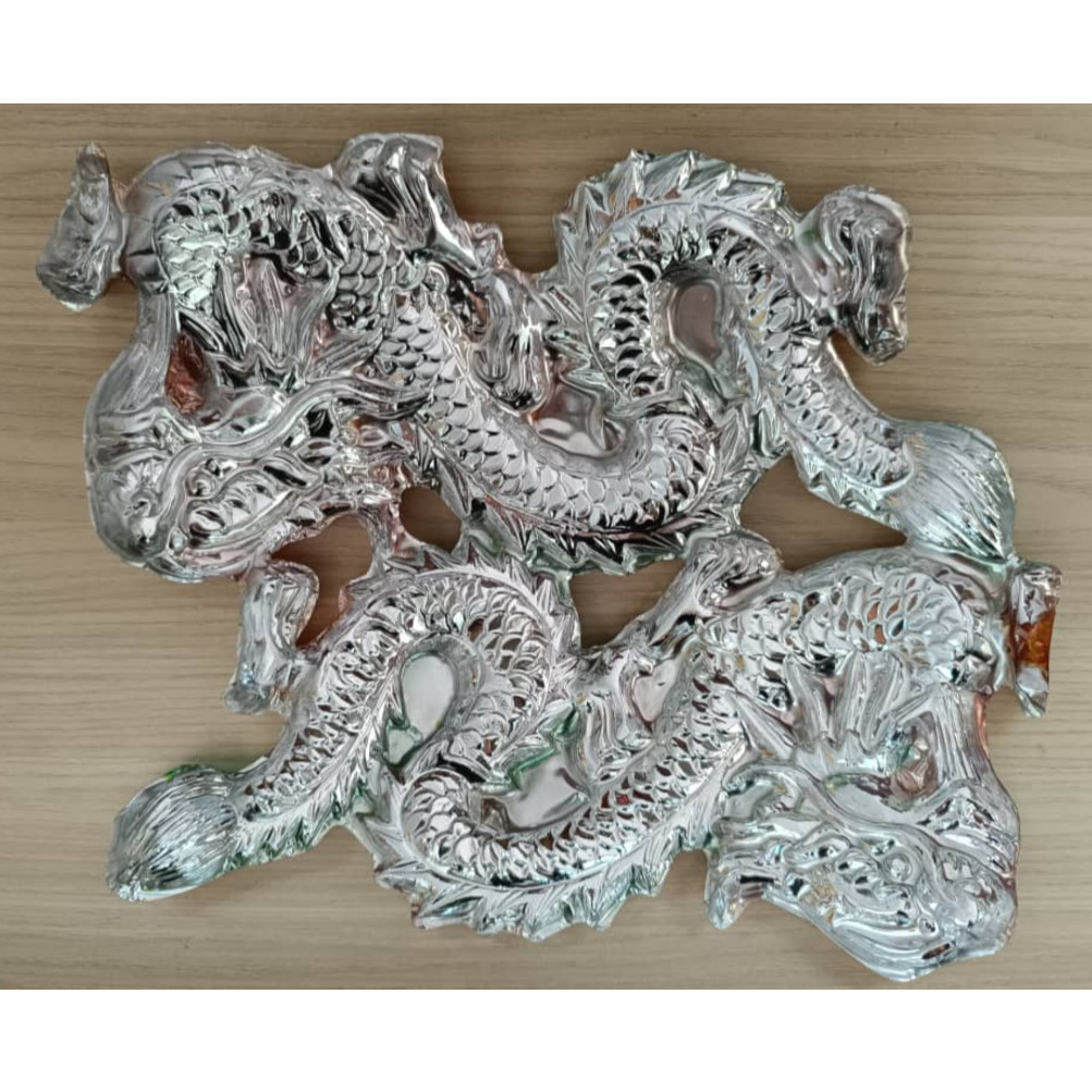 Plastic gold-plated dragon and phoenix pair, vacuum-formed colorful dragon and phoenix 塑料镀金对龙对凤 (4026L) - Image 3