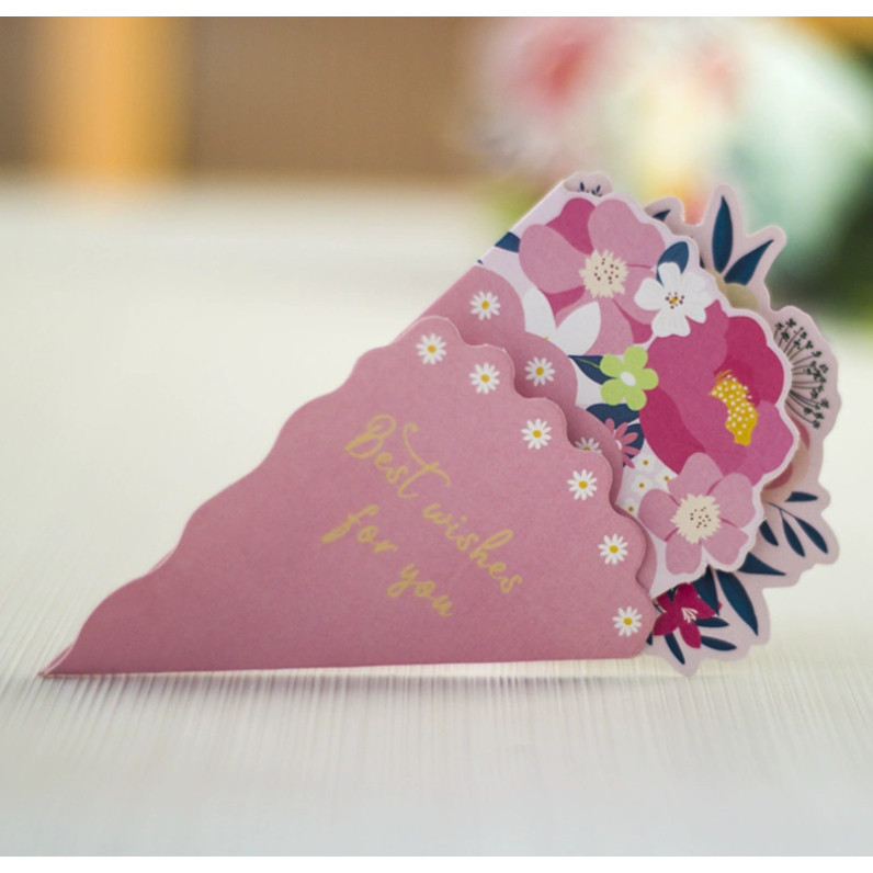 1pc Creative Festival Greeting Card Thank You Teacher Days Gratitude Blessing Card Gift Message Card花束鲜花贺卡(2404L) - Image 15