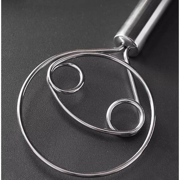 Danish Dough Bread Whisk Stainless Steel Handle Kitchen Baking Tools Pastry Manual Mixer Egg Beater Self Turning(3213L) - Image 7