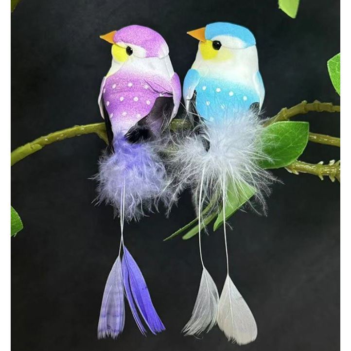 1pc Artificial Realistic Decorative Colourful Foam Feather Birds (3229L) - Image 2