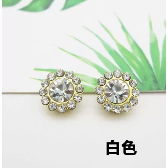 5pcs 10mm Flower Rhinestones Beads Jewelry Making Silver Gold Claw Flatback Crystal Cabochon Sew On Hair Clip (3241L) - Image 14