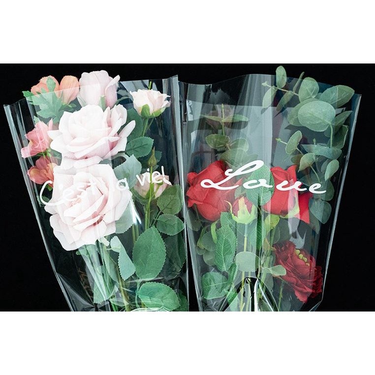100pcs Flower Wrapping Bags Flower Bouquet Packaging Bags Floral Arrangement Bag(1962L) - Image 2