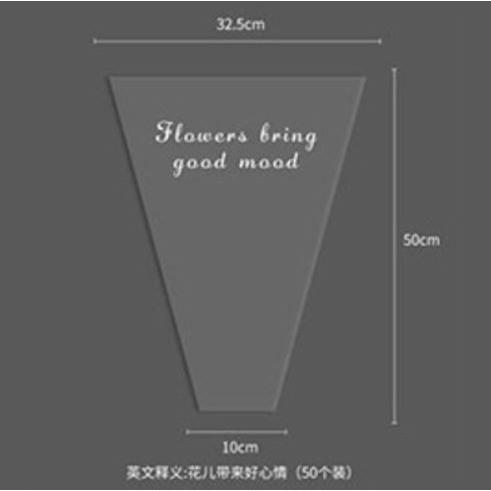 100pcs Flower Wrapping Bags Flower Bouquet Packaging Bags Floral Arrangement Bag(1962L) - Image 16