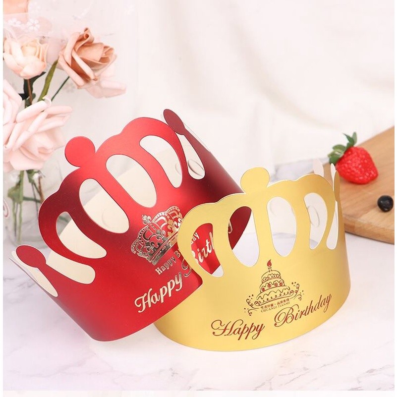5pcs Kids Adults Happy Birthday Paper Hats Prince Princess Crown Party Decoration (1461L) - Image 4