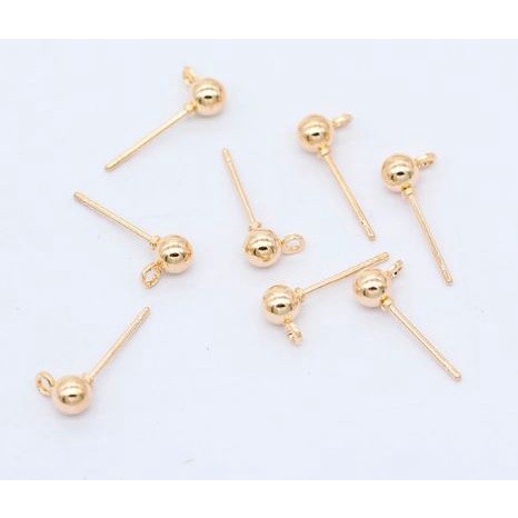 10pcs 4mm ball beads Head with loop Earring base findings Ear Stud Ear Post Ear Pin Ball Beads 带吊孔圆珠球耳钉(1979L) - Image 12
