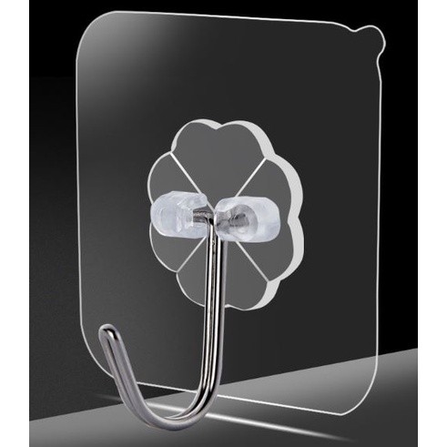 1pc Strong Wall Hooks Transparent Suction Cup Sucker Hanger Kitchen Bathroom Glass Tile Seamless Suction 无痕粘胶挂钩(1970L)