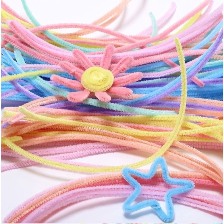 10pcs Chenille Stems Stick Cleaners Macaron Color Kindergarten Kids DIY Handmade Materials Festival Decoration(1969L) - Image 2