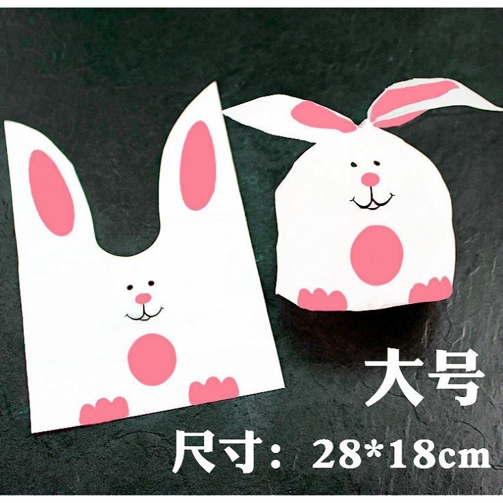 50pcs/lot cute rabbit ear cookie bags Self-adhesive Plastic Bags for Biscuits Snack Baking Package food bag(150L) - Image 12