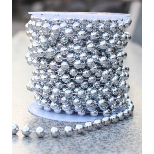 1yard 8mm Christmas Bead Chain Pendant Christmas Tree Decoration Pearl Beads Chain Ornament Christmas 电镀珠串珠 (619L) - Image 4