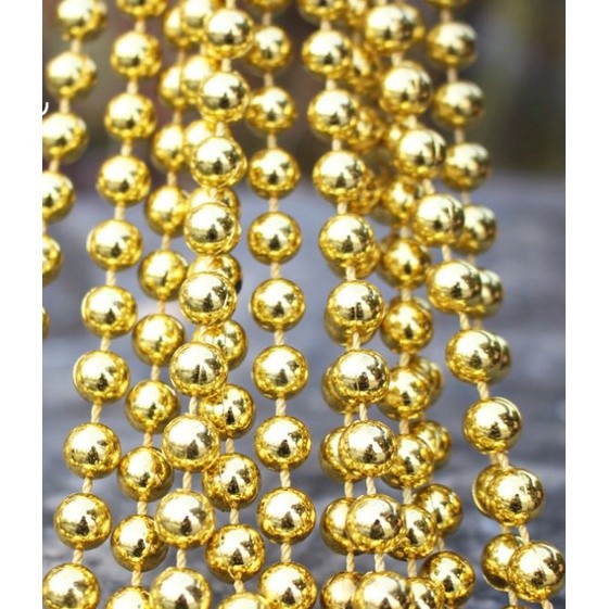 1yard 8mm Christmas Bead Chain Pendant Christmas Tree Decoration Pearl Beads Chain Ornament Christmas 电镀珠串珠 (619L) - Image 3