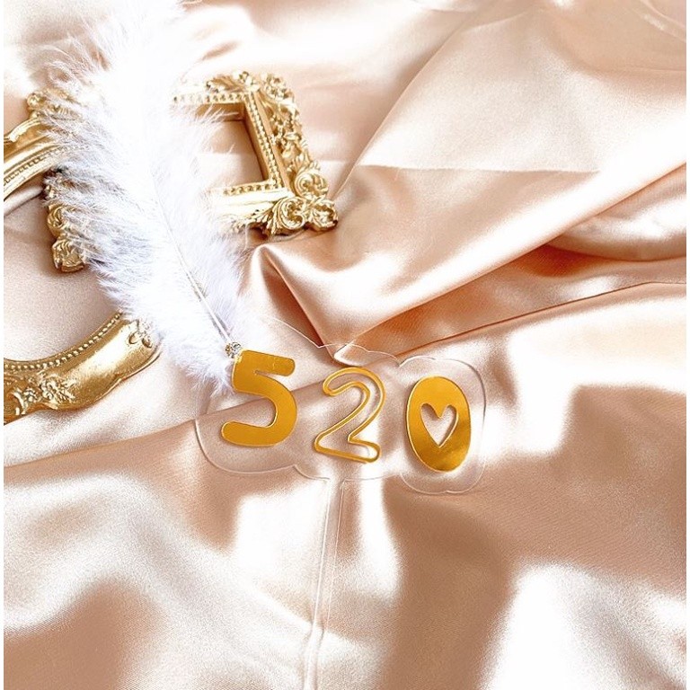 Valentine's Day 520 Birthday Cake Insert Card Pearl Feather Yarn Flower Border Butterfly Cake Decor(1175L) - Image 7
