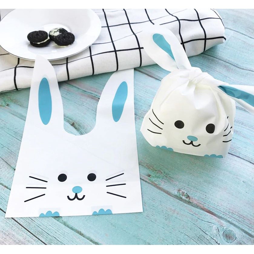 50pcs/lot cute rabbit ear cookie bags Self-adhesive Plastic Bags for Biscuits Snack Baking Package food bag(150L) - Image 7