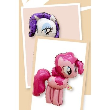 Little Pony Foil Balloons Pink Horse Kids Girl Latex Ballon Happy Birthday Party Banner Animal 新款小马彩虹独角兽铝膜气球(1986L) - Image 4