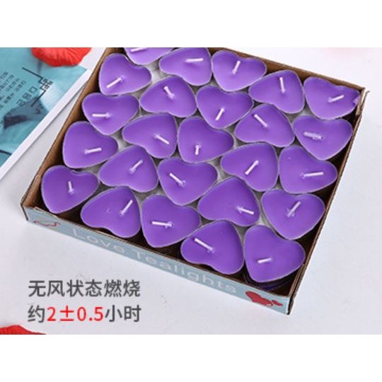 10PCS Heart-shaped Empty Aluminum Tealight Candle Wax Tins Jars Cases Containers Molds Holders for DIY 彩色桃心小蜡烛(2003L) - Image 9