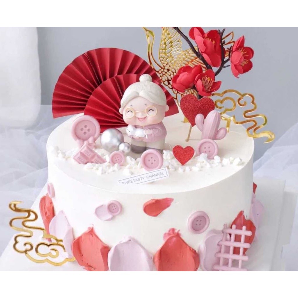 Kawaii Figures Grandma Grandpa Old Couple DIY Mini Fairy Garden Ornament Doll Couple Gift(944L) - Image 8