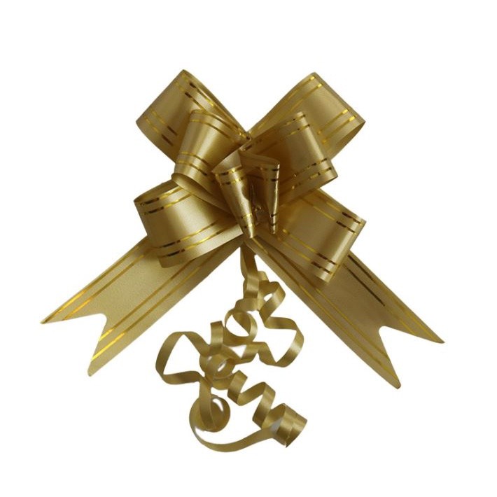 10pcs 3cm Ribbon (Gold) Christmas Gift Wrap Pull Bows Gift Ribbons Happy New Year Birthday Party Wedding Car Decor(465L) - Image 16