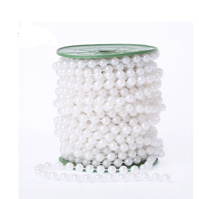 1 roll 4/6/8/10mm Imitation Pearl Beads Line Chain Trim pearls for crafts DIY Wedding Bride Bouquet Decoration(1998L) - Image 9