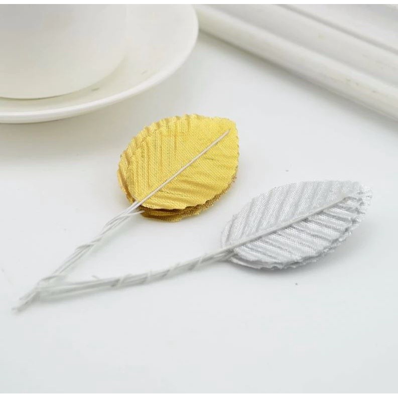 10pcs Mini Nylon Silk Leaf-shaped Leaves Artificial Flower For Wedding Decoration DIY Wreath Gift (1022L) - Image 3