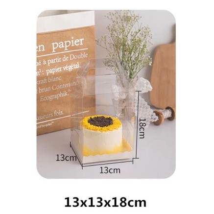 3/4/5 Inch Transparent Handle Boxes Cake Decoration Baby Show Birthday Package Supplies Food Snack(1003L) - Image 6