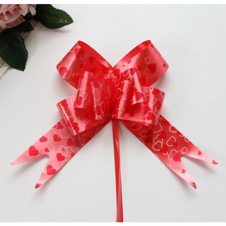 5pcs/pack 45# Large Pull Bows Flower Ribbon (LOVE &ROSE) For Wrapping Gift Decorate Wedding Car Party Christmas (1426L) - Image 8