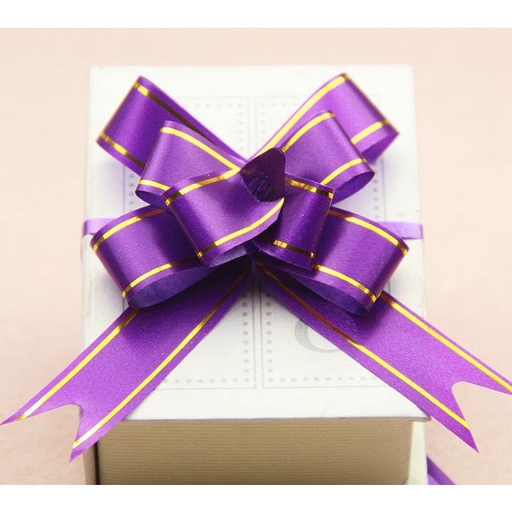 10PCS 1.8cm (Gold) Pull Bows Flower Ribbon For Wrapping Gift Decorate Wedding Car Party Christmas Birthday(1319L) - Image 5