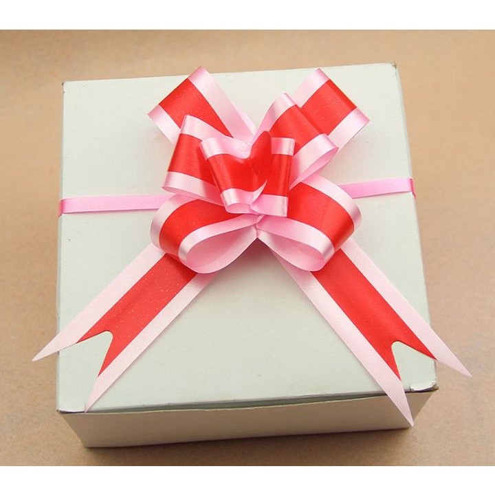 10pcs/lot 3cm Ribbon (Pink) Christmas Gift Wrap Pull Bows Gift Ribbons Happy New Year Birthday Wedding Car Decor(470L) - Image 7