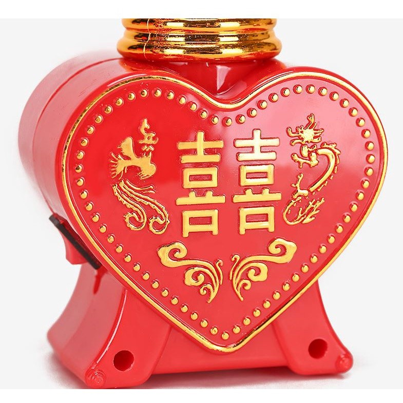 1set Wedding LED electronic candle light red plastic peach heart wedding happy word light 电子蜡烛灯红色塑料桃心结婚喜字灯(1252L) - Image 9