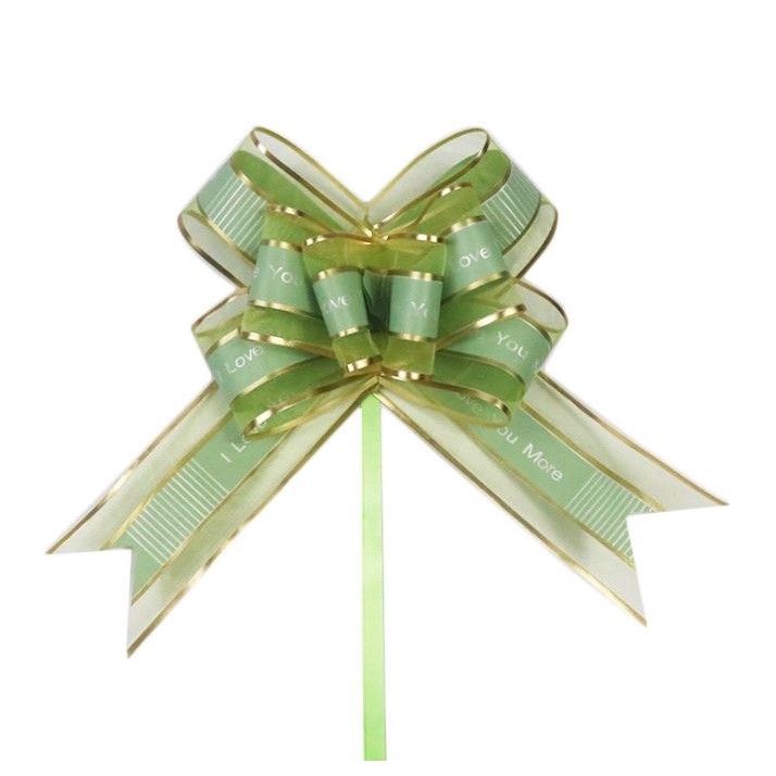 1pc 50mm Valentine'sDay Gift Packing I Love you more Large Organza Pull Bow Ribbon for Craft Wedding Decoration(1240L) - Image 9