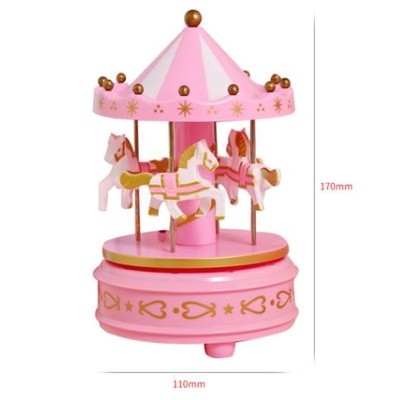 Merry-Go-Round Music Boxes With Lights Carousel Box Birthday Gift Baby Room Decoration Musical Carousel带灯旋转木马音乐盒(2012L) - Image 5