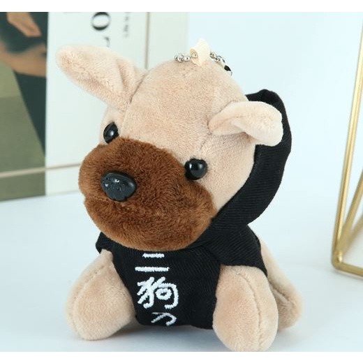 Cute Dressed Trendy Dog/little green horse Keychain Pendant Plush Toys Key可爱卫衣狗公仔/小绿马(1999L) - Image 11