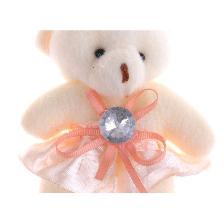 1pc 12cm Kawaii Teddy Bear Toys Plush Doll Mini Teddy Bear Flower Bouquets Bear For Girls Wedding Christmas Gifts(1580L) - Image 8